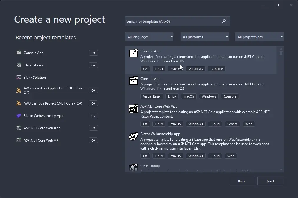 Create a .NET 6 Console application