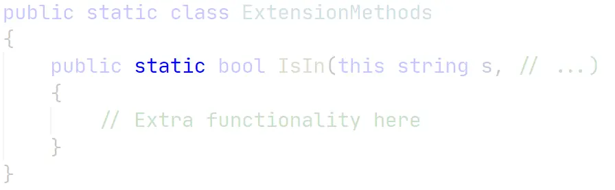 Extension methods are static methods